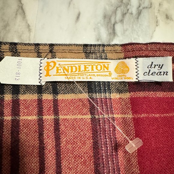 PENDELTON Vintage 60's 70's 100% Virgin Wool Scarf NWT - Picture 2 of 10